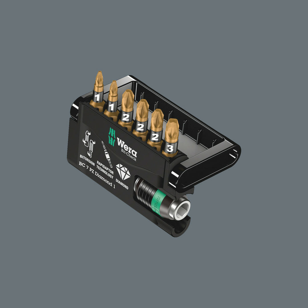 Wera Bit-Check 7 PZ Diamond 1, 7 pieces