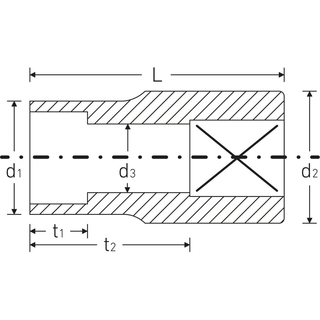 Stahlwille 02011014 45aSP Spline Drive Socket - SP14 3/8" Drive