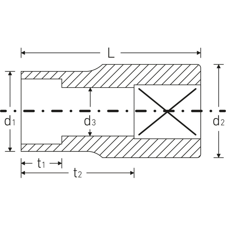 Stahlwille 02011014 45aSP Spline Drive Socket - SP14 3/8" Drive