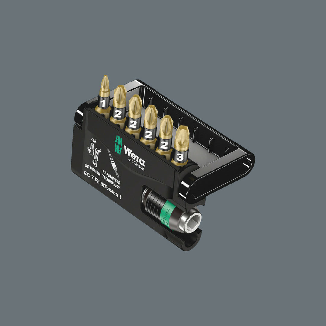 Wera Bit-Check 7 PZ BiTorsion 1, 7 pieces