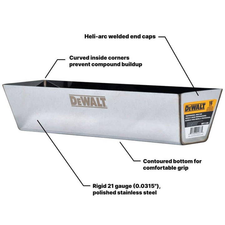 Dewalt DXTT-3-174 8/10/12 in. Stainless Steel Taping Knife Set with 14 in. Mud Pan