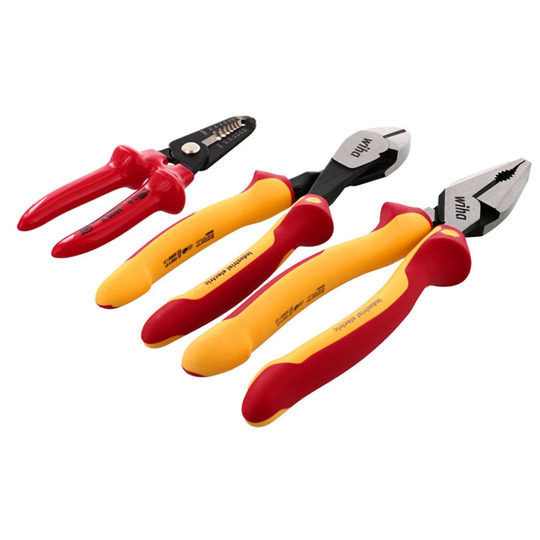 Wiha Tools 32863 Insulated Pliers & Cutters Set, 3 Piece