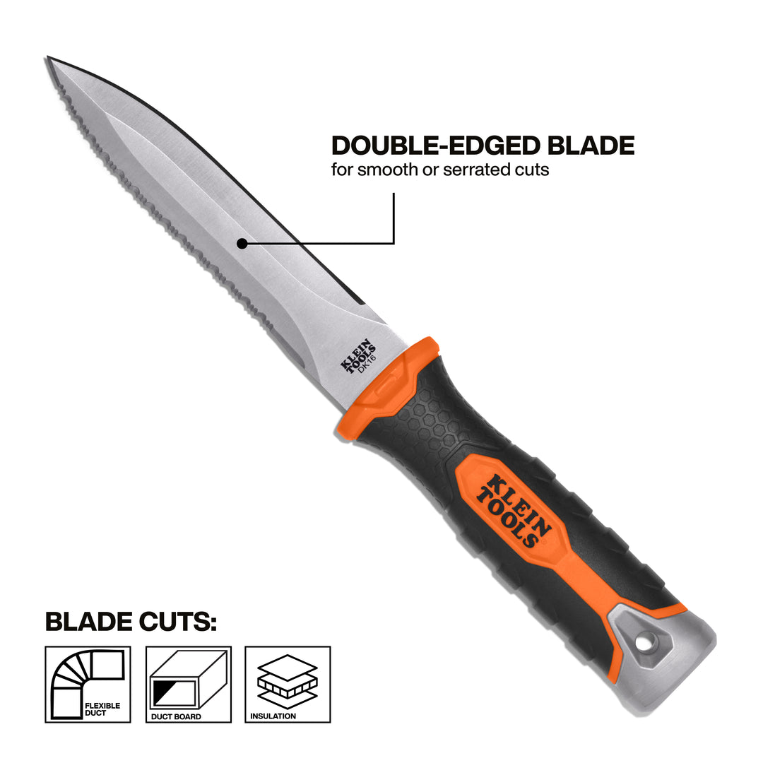 Klein Tools DK16 Double-Edged Duct Knife, 5-1/2"