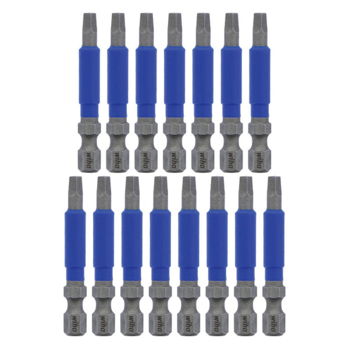 Wiha tools 70265 TerminatorBlue Impact Bit Square 2 - 2 Inch - 15 Pack