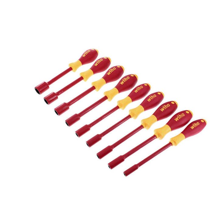 Wiha Tools 32288 Insulated Inch Nut Driver Set w/ Roll-Up Pouch, 9 Pc.