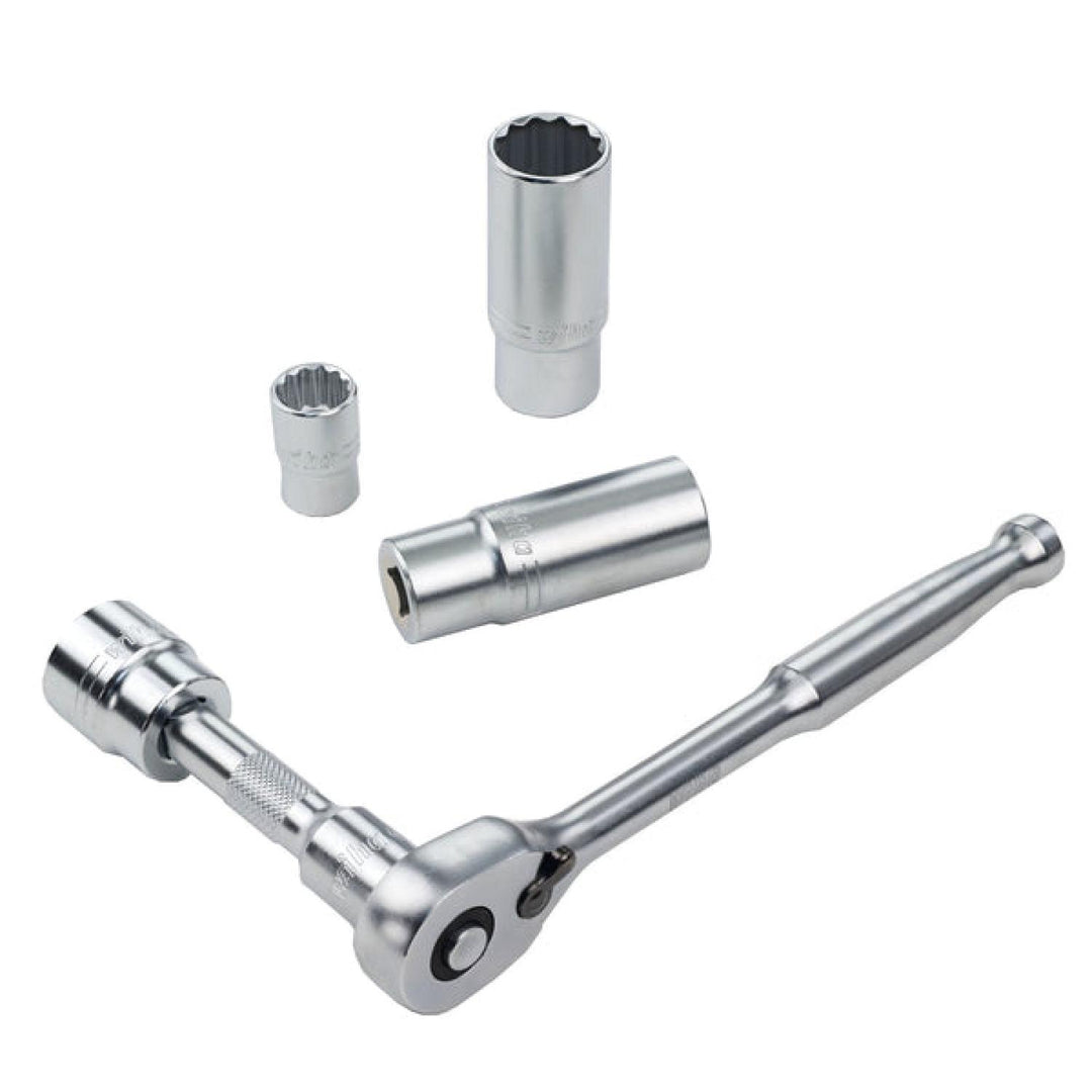 Wiha 33796 22 Piece 3/8” Drive Professional Standard and Deep Socket Tray Set - SAE