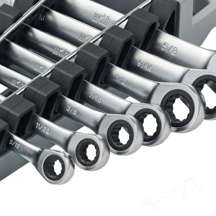 Wiha Tools 30393 Combination Inch Ratchet Wrenches 7 Piece Set