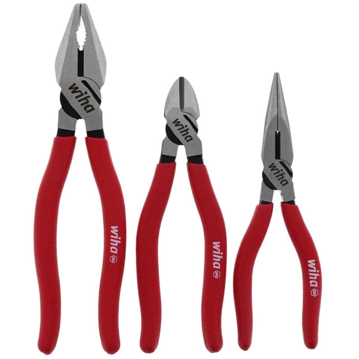 Wiha 32698 Vinyl Grip Pliers & Cutters 3 Piece Set
