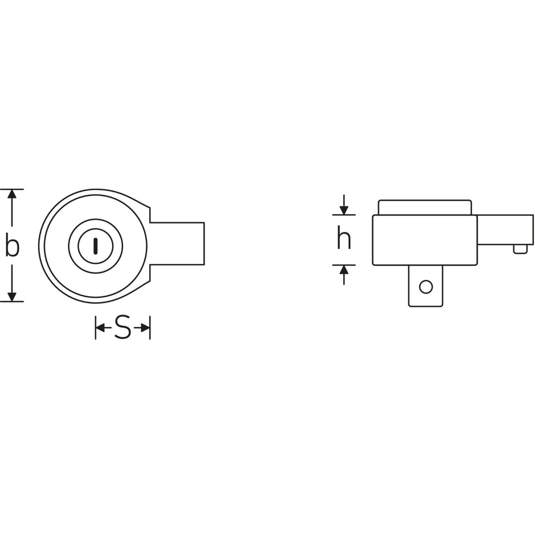 Stahlwille 58250004 Fine-tooth ratchet insert adapter