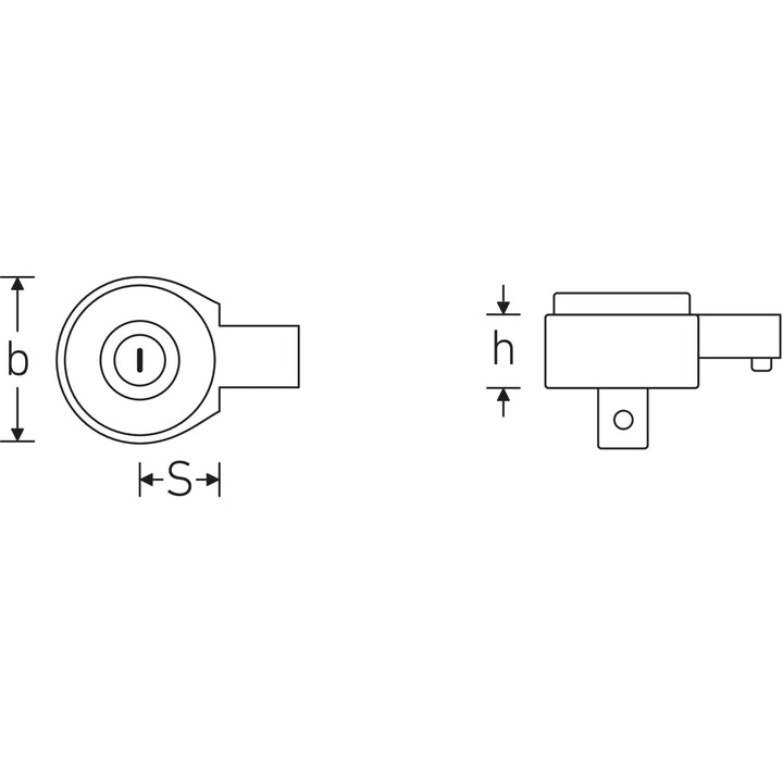 Stahlwille 58250004 Fine-tooth ratchet insert adapter