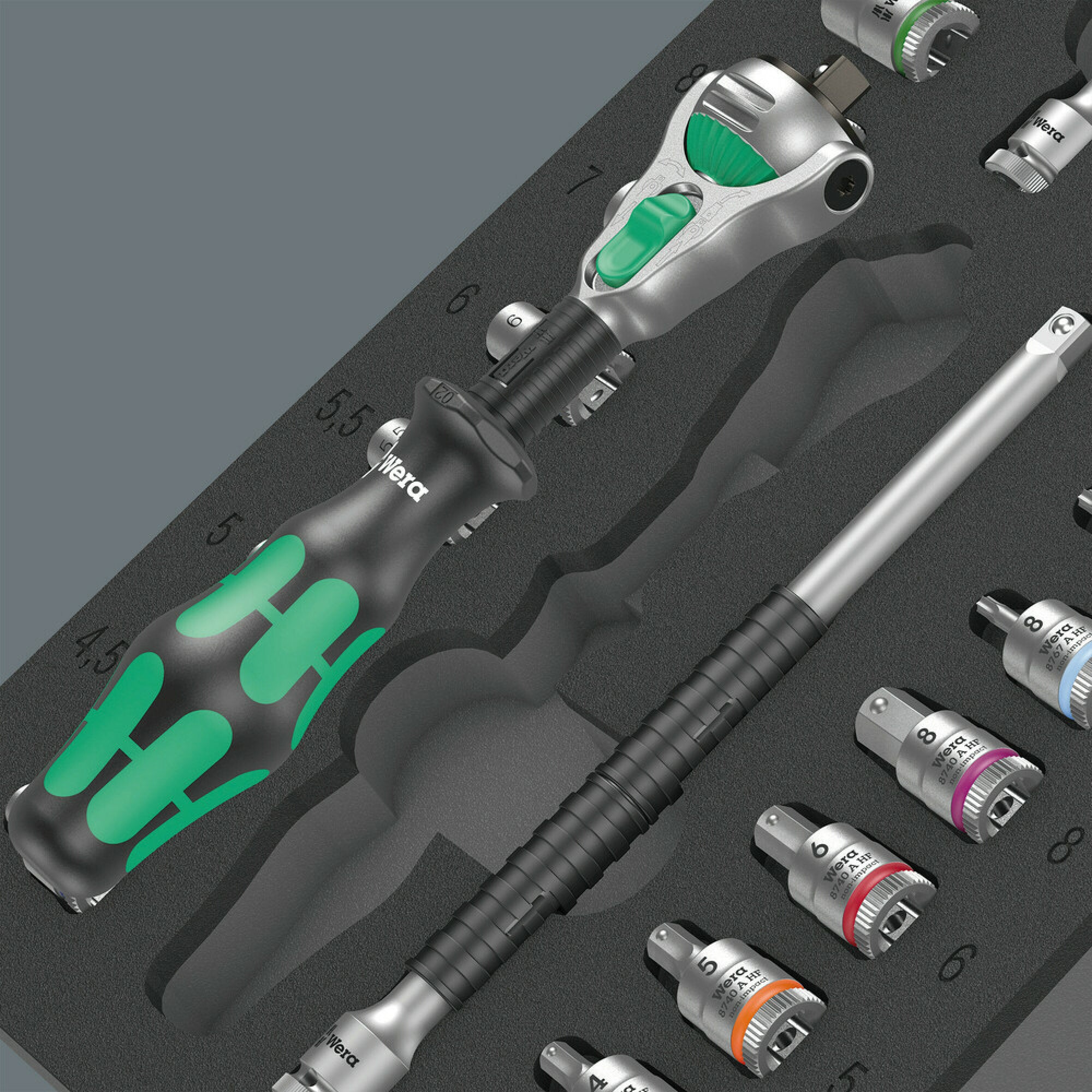 Wera 9720 Foam insert 8000 A Zyklop 1/4