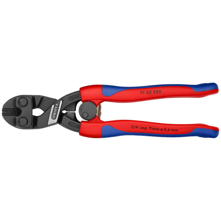 Knipex 71 22 200 SBA 8" CoBolt® High Leverage 20° Angled Compact Bolt Cutters