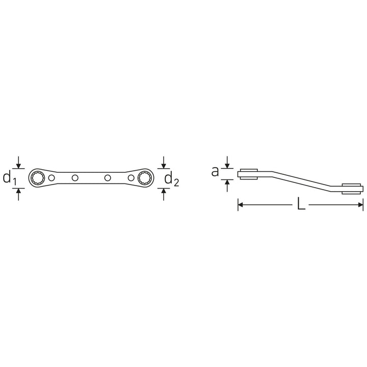 Stahlwille 41553234 Ratchet ring Spanner