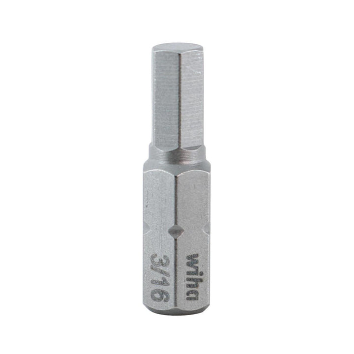 Wiha Tools 71345 Hex Inch Insert Bits, 3/16" x 25 mm, 10 Pk.
