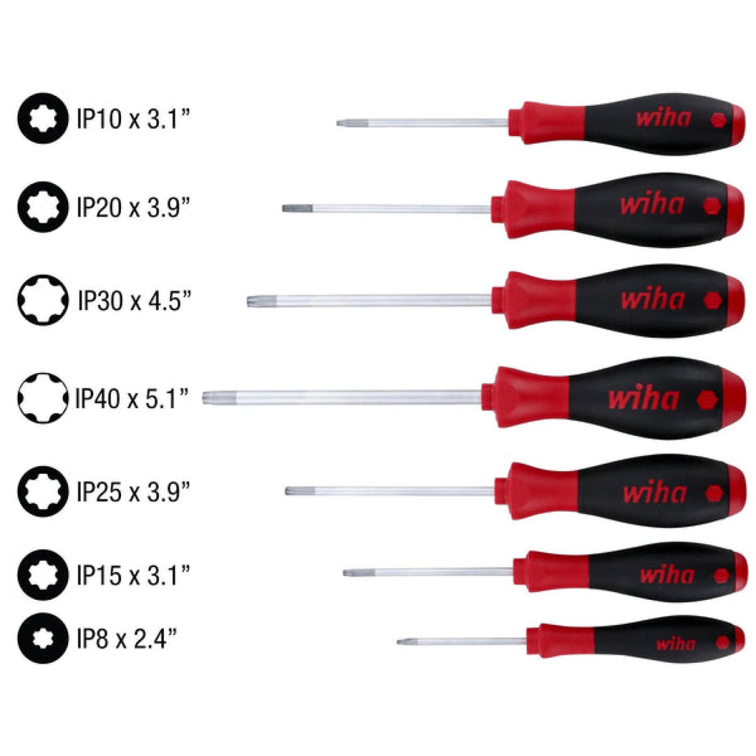 Wiha Tools 36299 SoftFinish TORX Plus Screwdriver Set, IP8 - IP40, 7 Pc.