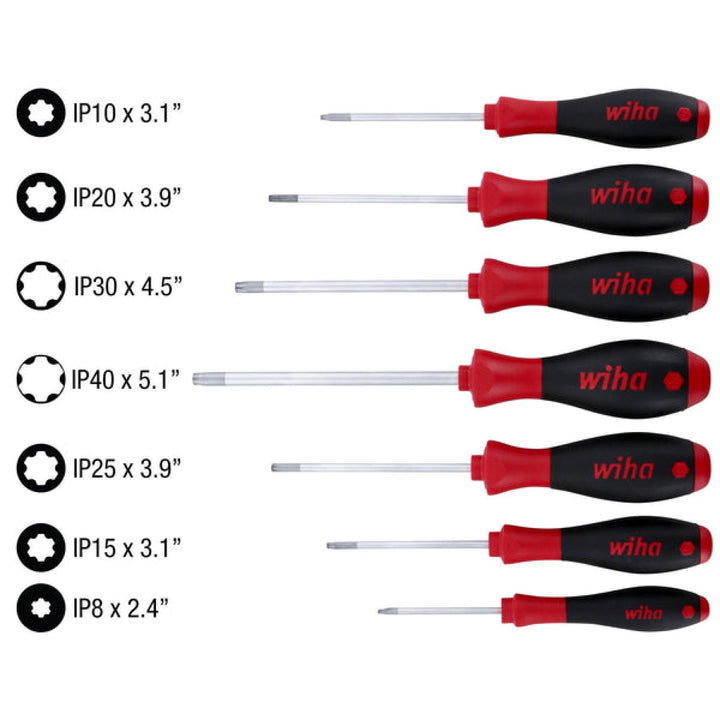 Wiha Tools 36299 SoftFinish TORX Plus Screwdriver Set, IP8 - IP40, 7 Pc.