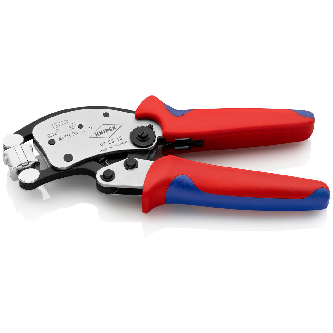 Knipex 97 53 18 8" KNIPEX Twistor®16 Self-Adjusting Crimping Pliers For Wire Ferrules