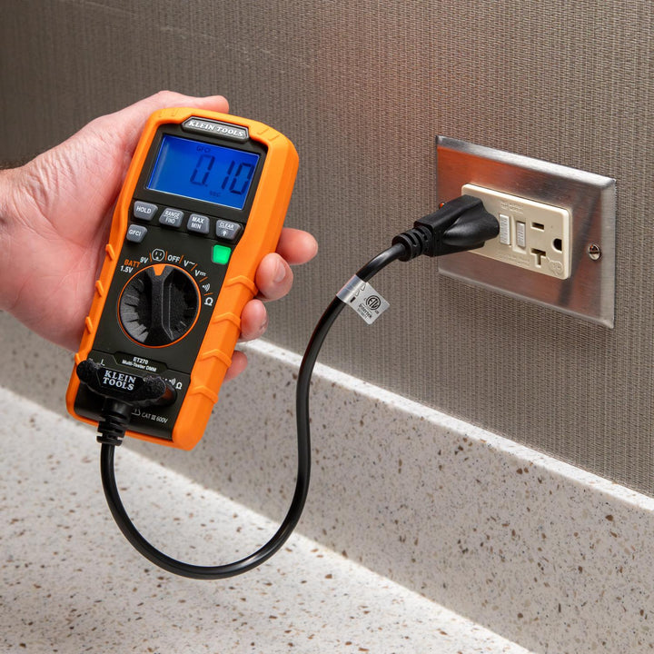Klein Tools ET270 Digital Multi-Tester DMM with Receptacle