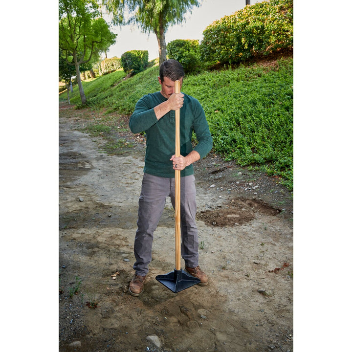 Corona UT 60053 Dirt Tamp, 10 in. x 10 in., 58 in. Ash Wood Handle