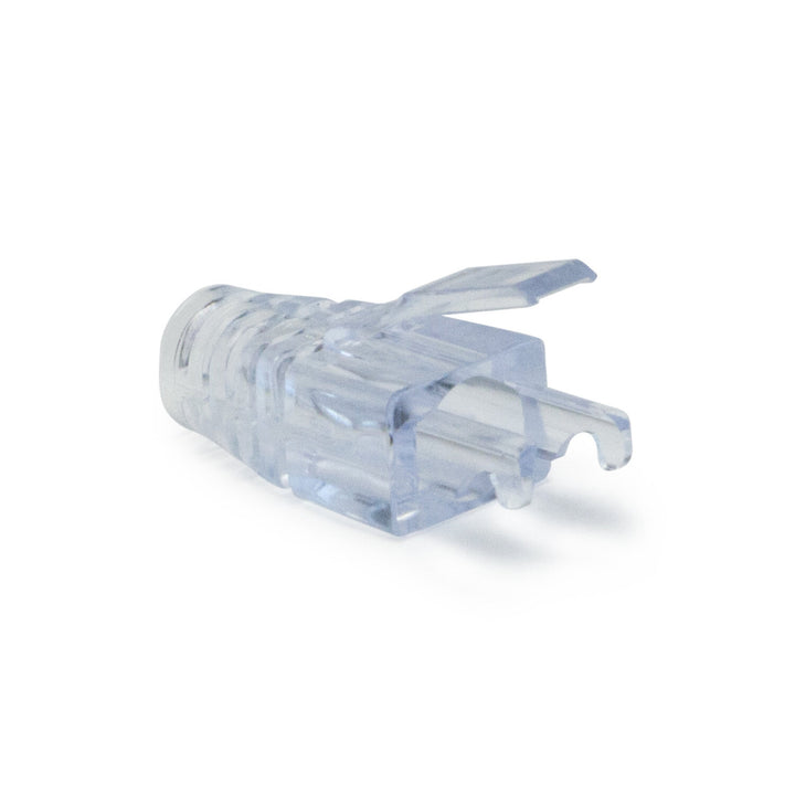 Platinum Tools 100035 Strain Reliefs for EZ-RJ45 Pass-Through RJ45 Connectors, CAT5E, Clear — 50pcs in Bulk Bag