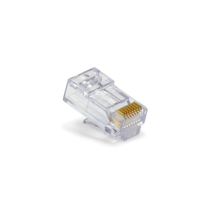 Platinum Tools 202016J EZ-RJ45 Pass-Through RJ45 Connectors, Unshielded CAT6 50pcs with 50 Strain-Reliefs in Jar