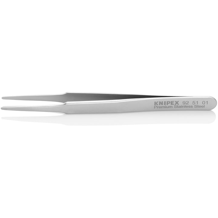 Knipex 92 51 01 4 3/4" Premium Stainless Steel Gripping Tweezers-Blunt Tips