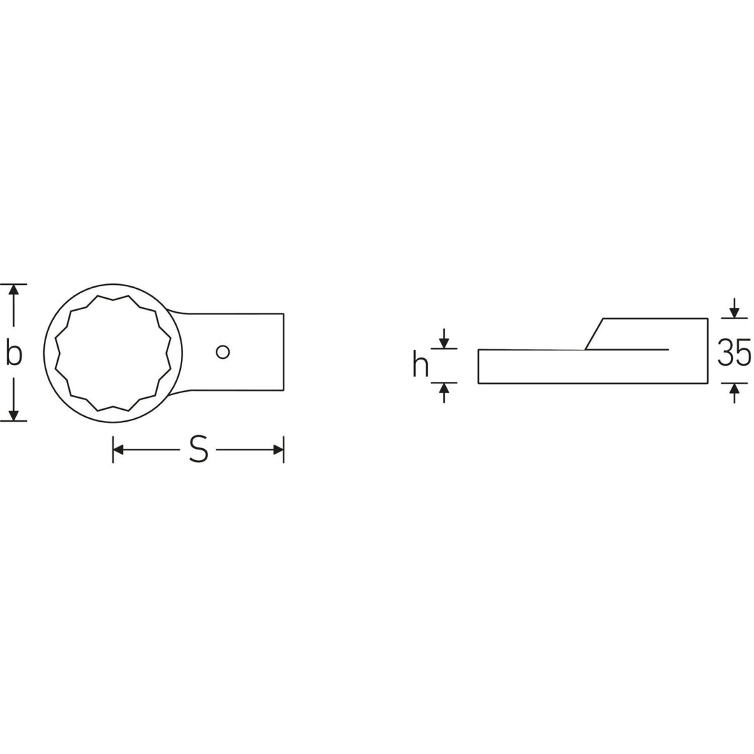 Stahlwille 58628046 732a/80 Ring shell tool 15/16 Inch