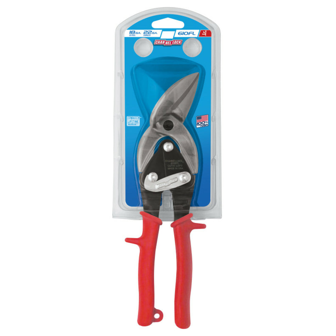 Channellock 610FL 10-inch Offset Left Aviation Snip