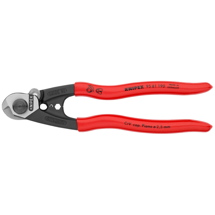 Knipex 95 61 190 7 1/2" Wire Rope Shears