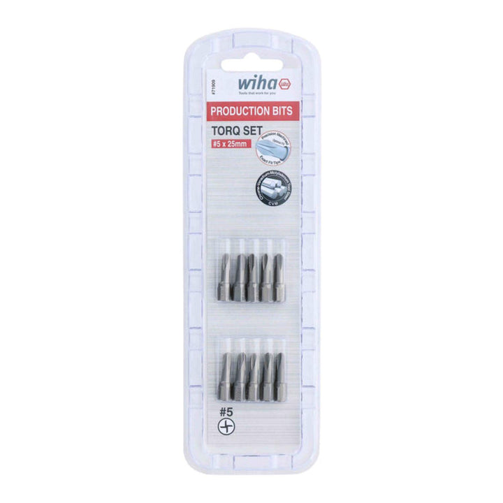 Wiha Tools 71906 Torq-Set Bit #6 - 25mm - 10 Pack