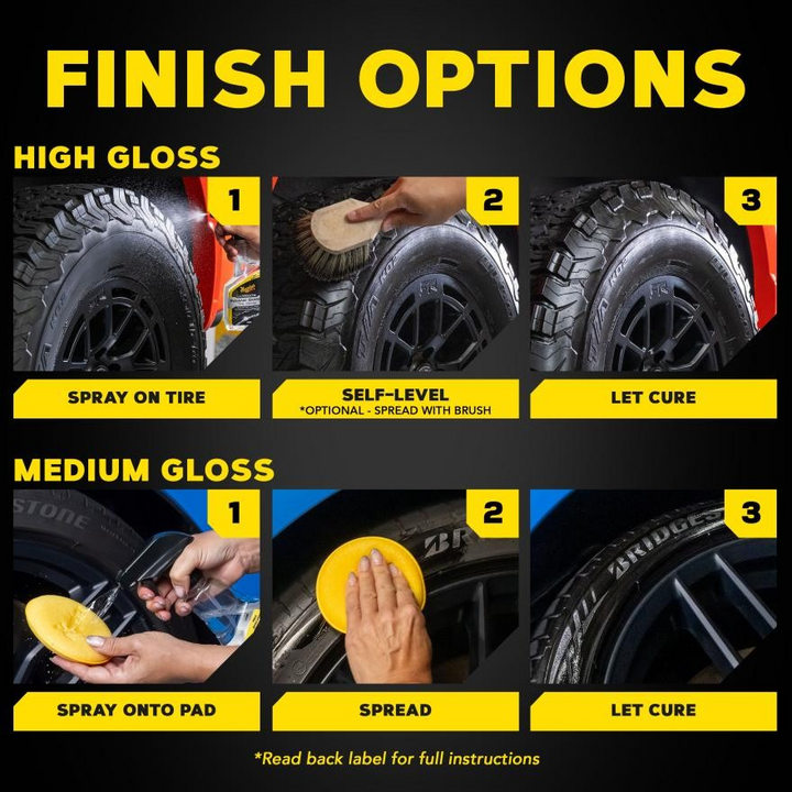 Meguiar's G250816 Ultimate Insane Shine Tire Spray - Premium Tire Dressing with a Lasting High Gloss