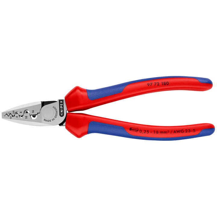 Knipex 97 72 180 7 1/4" Crimping Pliers for Wire Ferrules  - Old Version