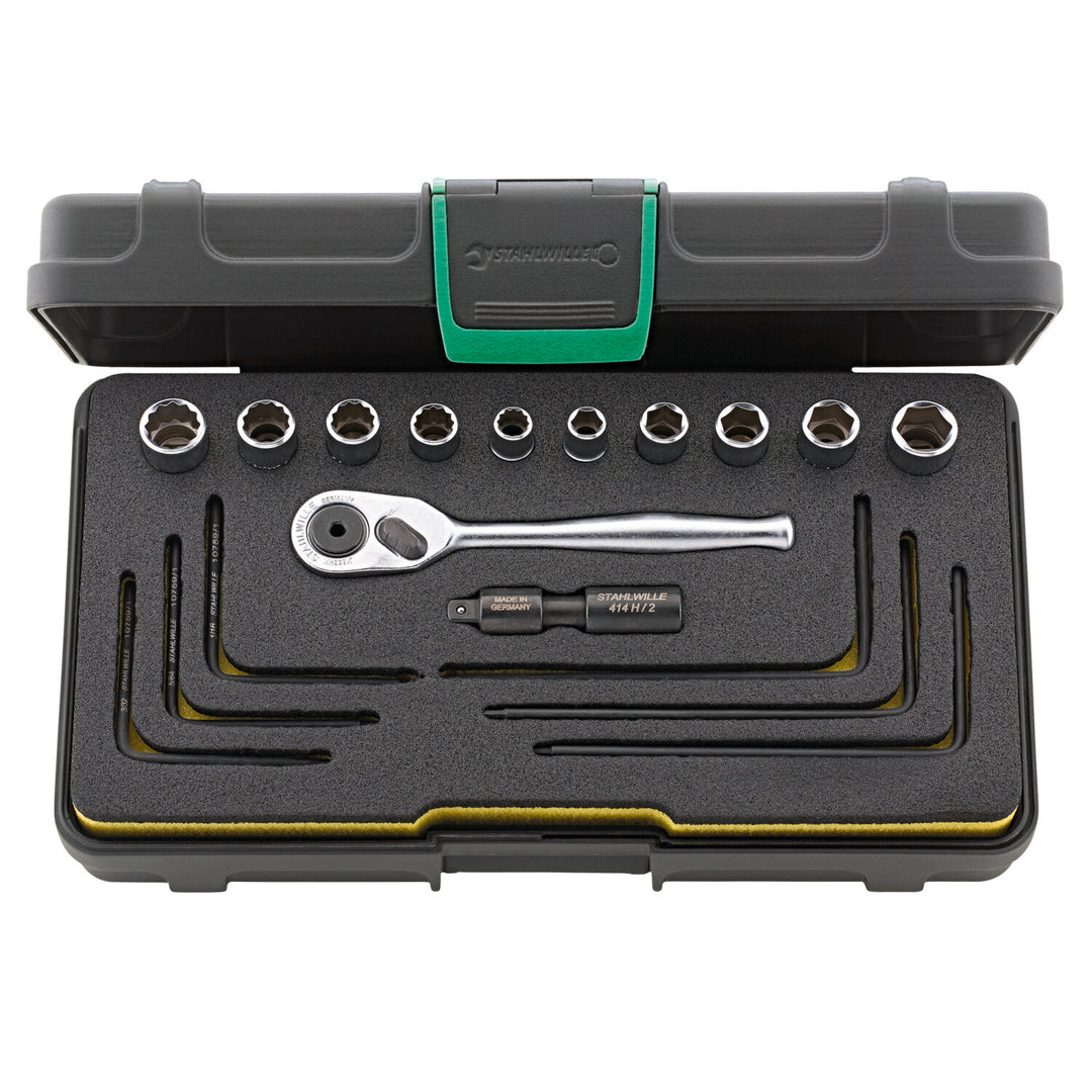 Stahlwille 96016304 40A/40AD/16/2 1/4" HI-LOK-SOCKET SET- 18 Pieces