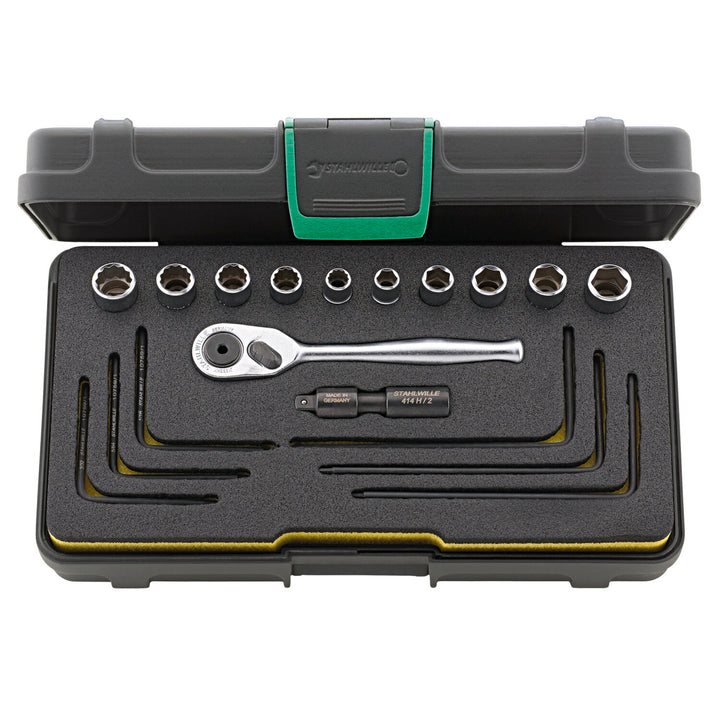 Stahlwille 96016304 40A/40AD/16/2 1/4" HI-LOK-SOCKET SET- 18 Pieces