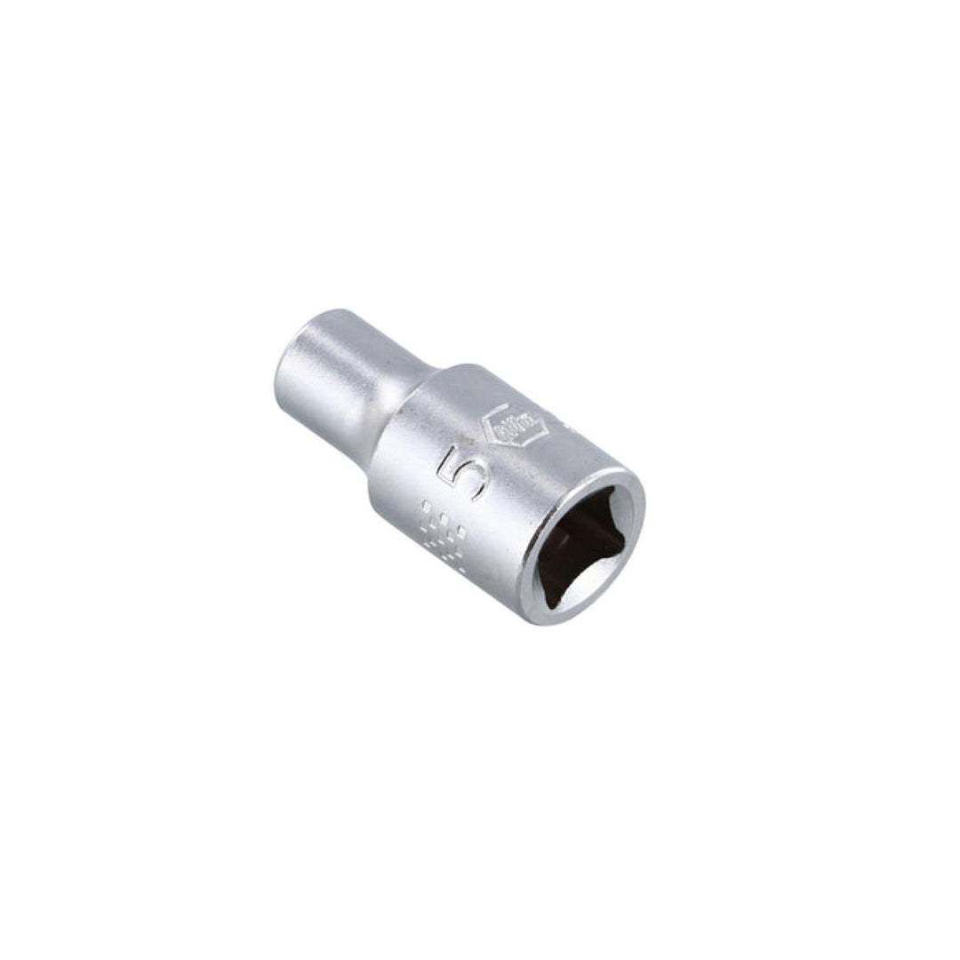 Wiha Tools 33317 6 Point - 1/4 Inch Drive Socket - 5.0mm x 25mm