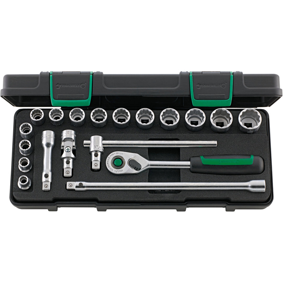 Stahlwille 96021180 3/8"Metric Socket Set - 19 Pieces
