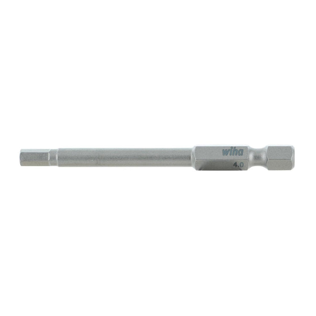 Wiha Tools 74354 Hex Metric Power Bit, 4.0 mm x 70 mm, 10 Pk.