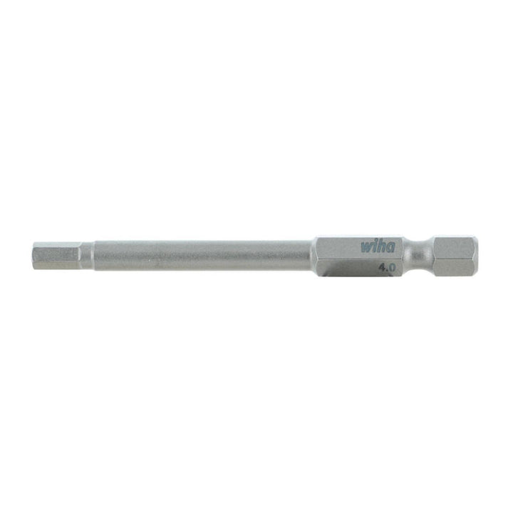 Wiha Tools 74354 Hex Metric Power Bit, 4.0 mm x 70 mm, 10 Pk.