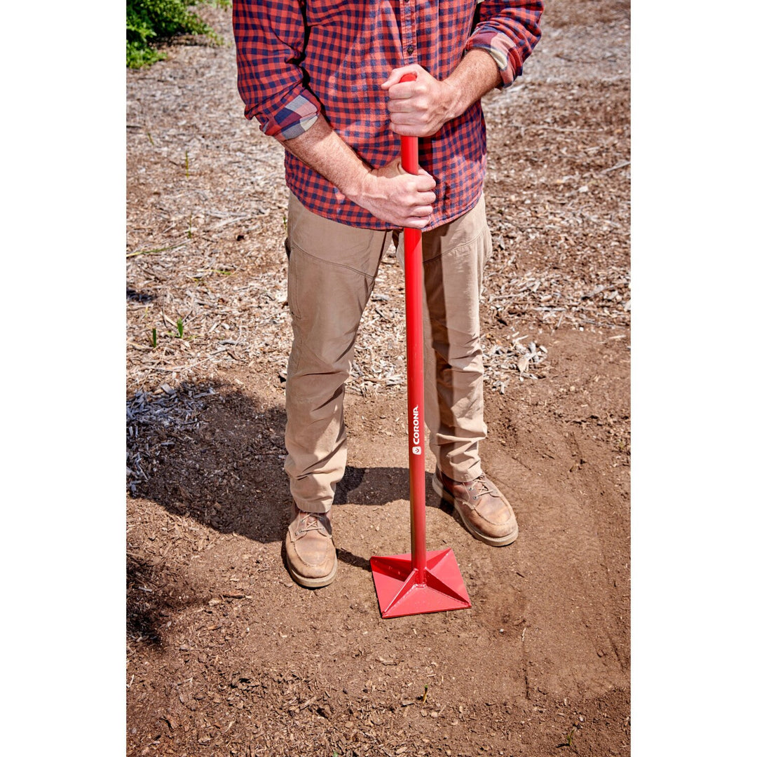 Corona UT 60055 All-Steel Dirt Tamp, 3-1/2 in. x 12 in., 58 in. Steel Handle