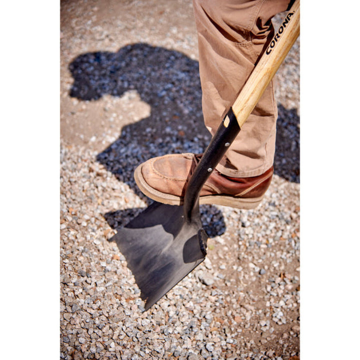 Corona SS16001 Square Point Hardwood D Grip Shovel, 14 Gauge
