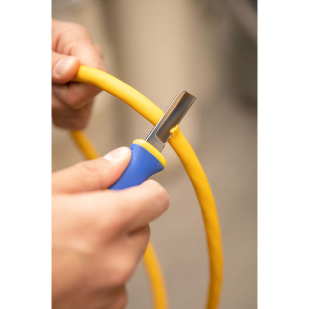 Estwing 42467 Serrated Blade Cable Splicing Scissors and Sheepsfoot Cable Splicing Knife Combo Set with Leather Belt Sheath