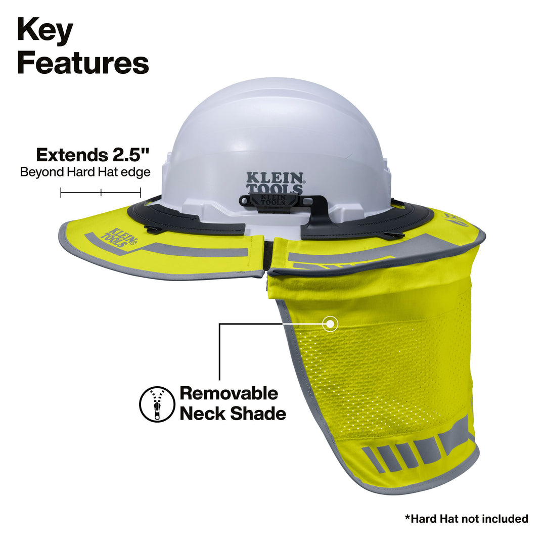 Klein Tools FR03010HIVIS Flame-Resistant Full-Brim Sombrero, High-Visibility Yellow