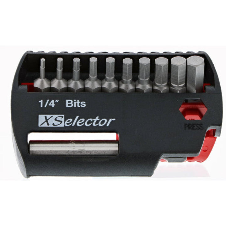Wiha Tools 79446 11 Piece Hex XSelector and Magnetic Bit Holder Set - 1/16" - 1/4"