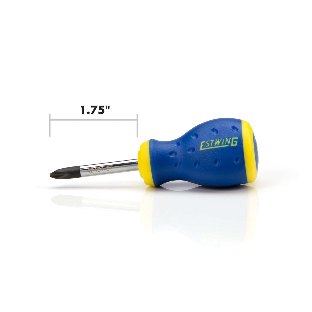 Estwing 42451-07 PH2 x 1-3/4-Inch Magnetic Philips Tip Stubby Screwdriver with Ergonomic Handle