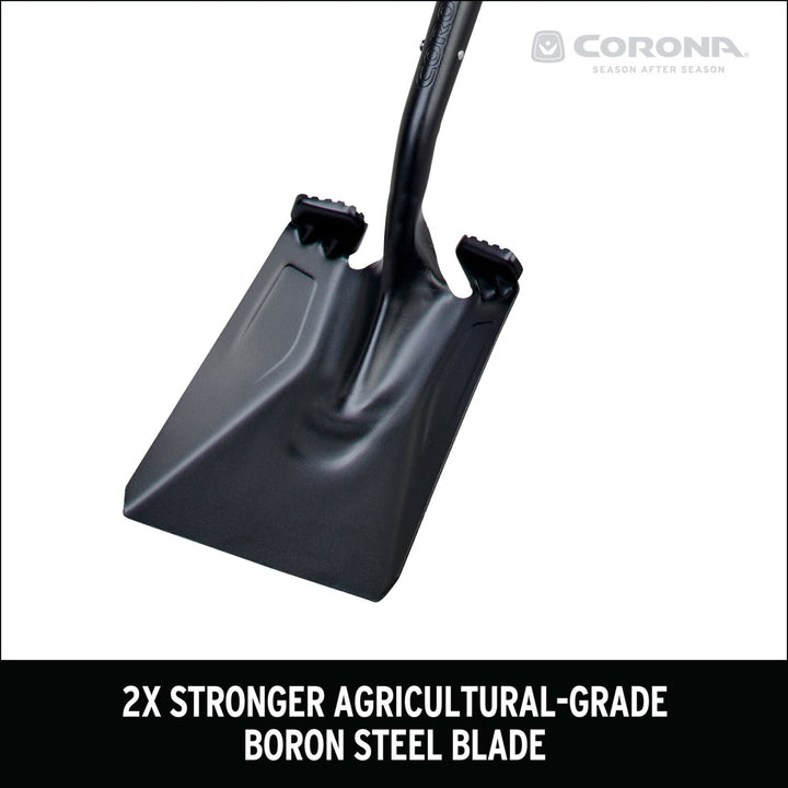 Corona SS16000 Boron Steel 14-Gauge Square Point Shovel, Hardwood Handle