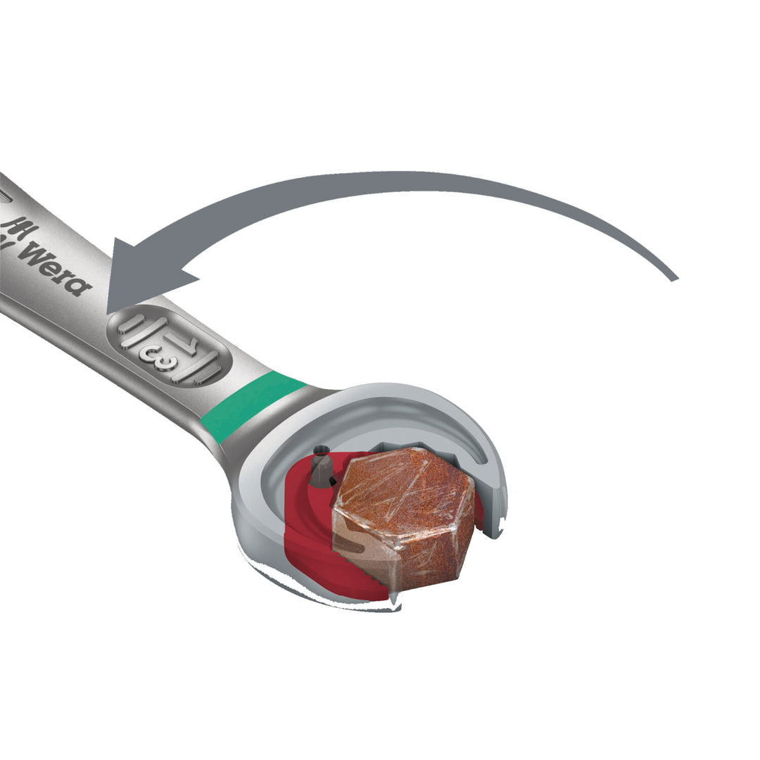 Wera 6000 Joker Ratcheting combination wrenches, Imperial, 1/2" x 177 mm