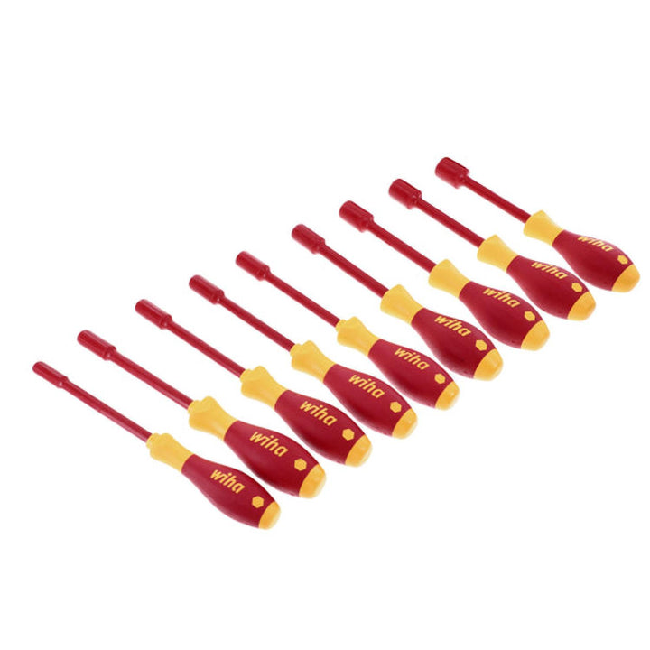 Wiha Tools 32288 Insulated Inch Nut Driver Set w/ Roll-Up Pouch, 9 Pc.