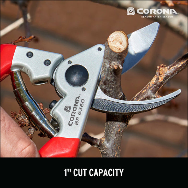 Corona BP 6360  ALUMINUM Bypass Pruner - 1 Inch, Angled, Right-Handed