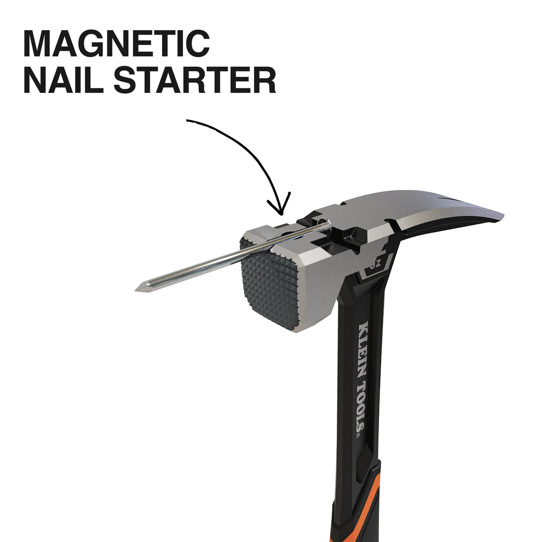 Klein Tools H80922SM Milled Face Steel Claw Hammer, 22-Ounce