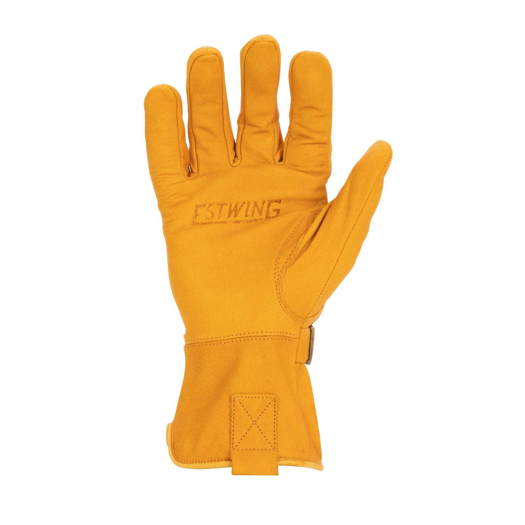 Estwing EWADJLD0809 Classic Leather Driver Work Glove with Adjustable Wrist Strap in Russet Brown, Medium